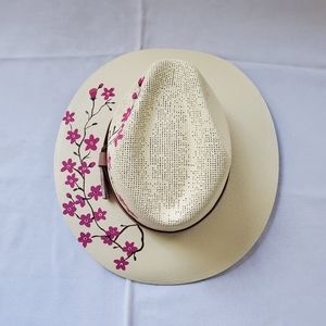 Handpainted Floral Rancher Hat
